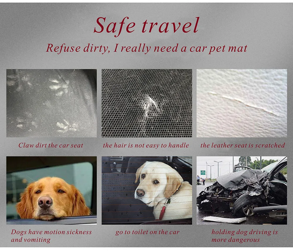 High Quality Waterproof Pet Car Seat Cover Easy Cleaning Dog Car Seat Cover