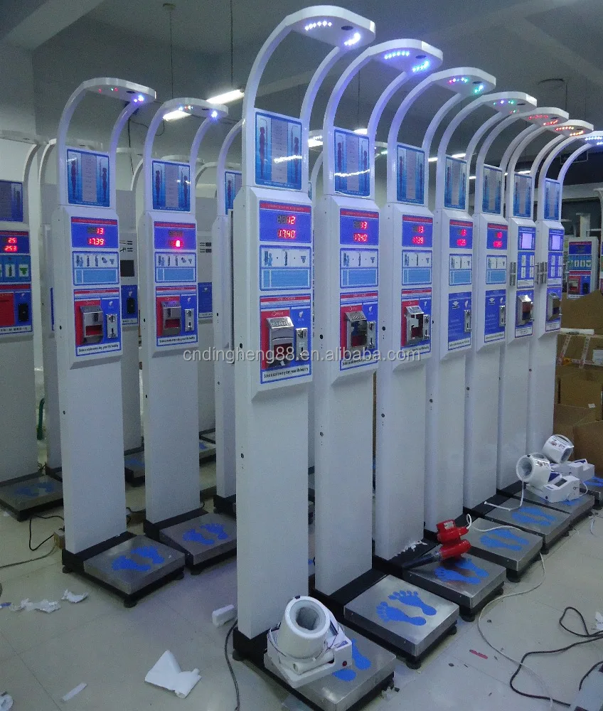 DHM-15B Weight Scale Height measure machine Coin Slot blood pressure