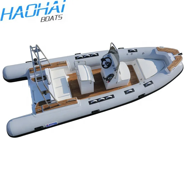 Fiberglass Inflatable RIB Fishing Boat with Console for Sale