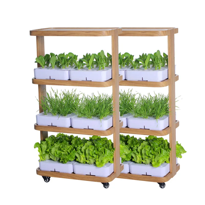 Fully Automated Smart Hydroponic Pots at-Home Grow System with Hydroponic Trays