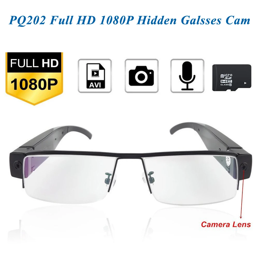 Full HD 1920*1080P Camera Glasses Hidden Eyewear Recorder Cam Camcorder DVR Video PQ202