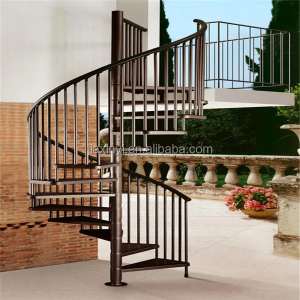 High Quality Outdoor Spiral Stairs Design Carbon Steel Use Metal Staircase