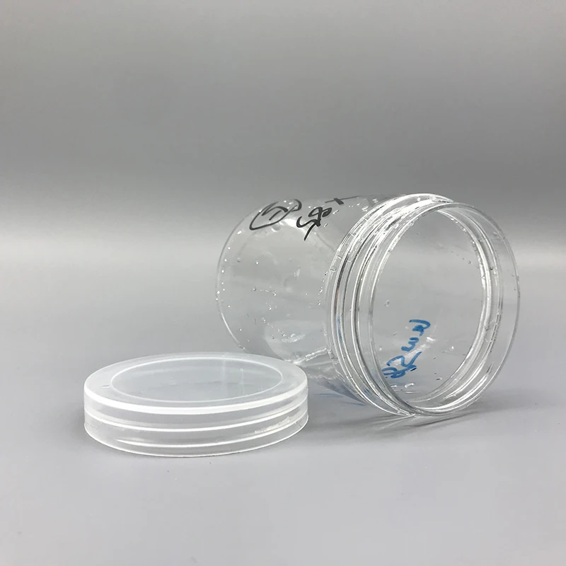 Customized 200ml Wide-mouth cylinder clear plastic powder food plastic container empty jar for honey canned