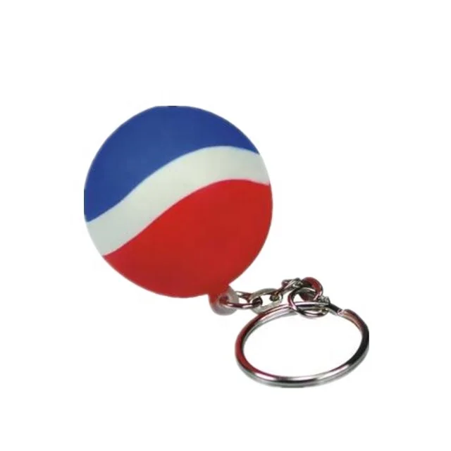Promotional Gifts Custom Logo PU Stress Ball Pepsi Keychain