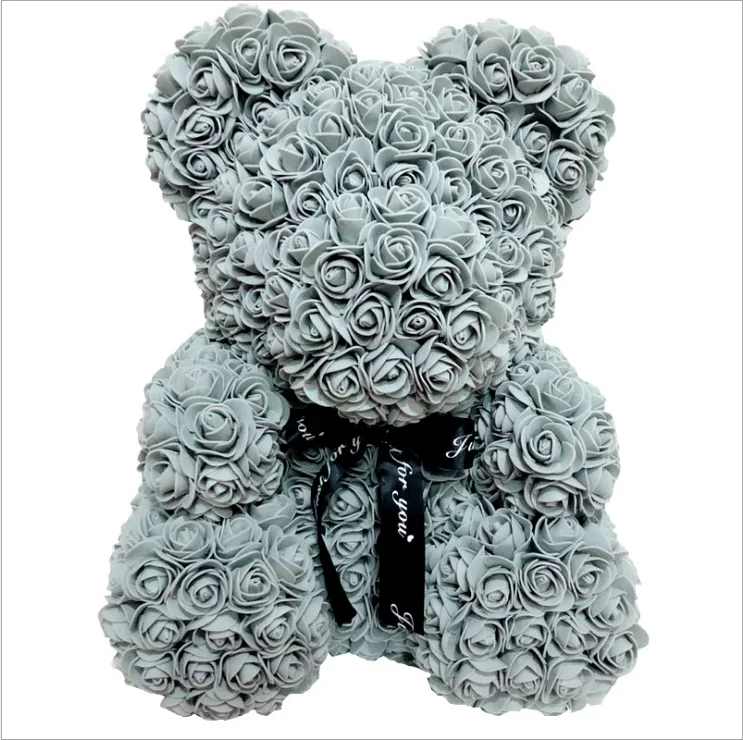 Plush Stuffed Gift Flower Rose Bear Rose Teddy Bear For wedding party decoration