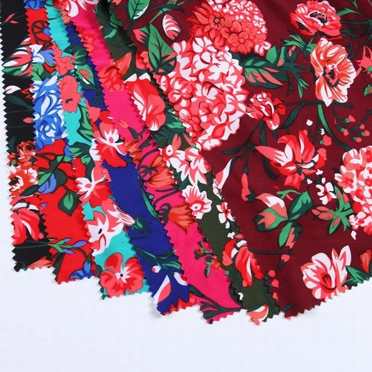 
Latest dty brushed polyester spandex jersey fabric polyester textile for print 