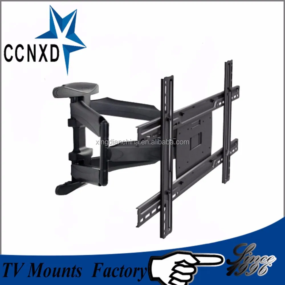 Подходит для 40-70 плоских панелей vesa 600*400 двойной кронштейн полностью движущийся регулируемый настенный кронштейн для телевизора
