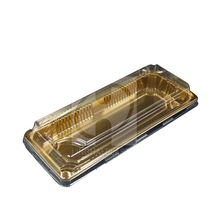PS Square Disposable Plastic Sushi Container With Lid /Plastic Lid Storage Plastic Food Container