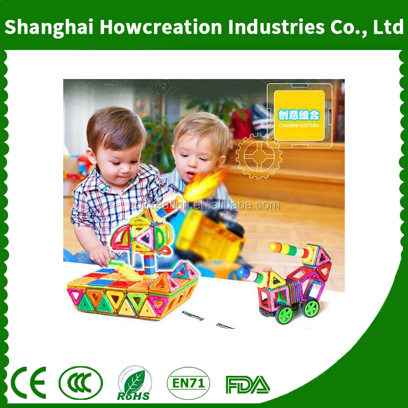 Plastic  78pcs Magnetic Building Blocks For Kids, Magnet Building Tiles Kits