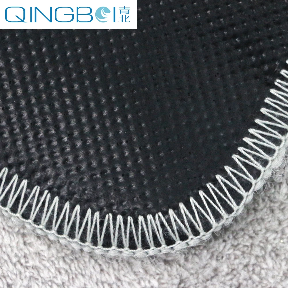 Gray Mat Foam Mat Coral Fleece Bath Rugs Toilet Rug Set Soft Mats in Bathroom