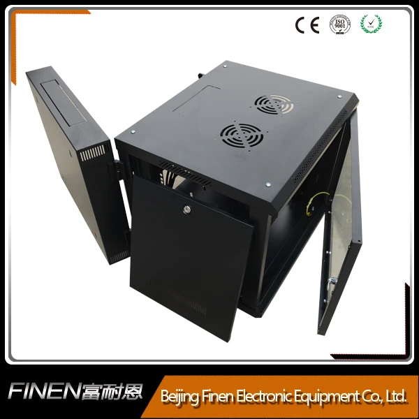 6U Настенное Крепление Двойной Разделе Hinged Swing Out Сервера Сети Стойку Замок Шкафа