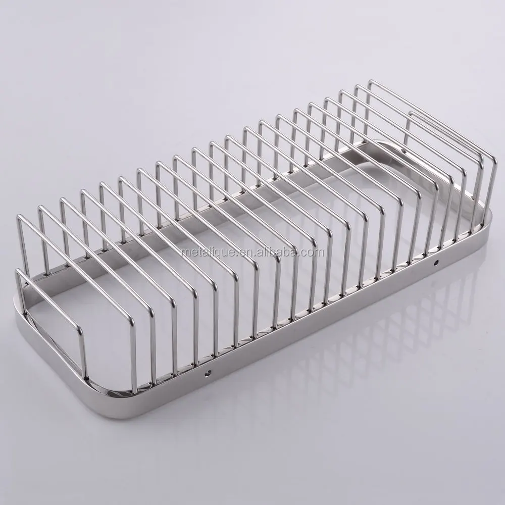 
Metalique 304 Stainless Steel Mirror Polished Shower Caddy Bathroom Shelf, Wall Mounted Rustproof Corner Basket 