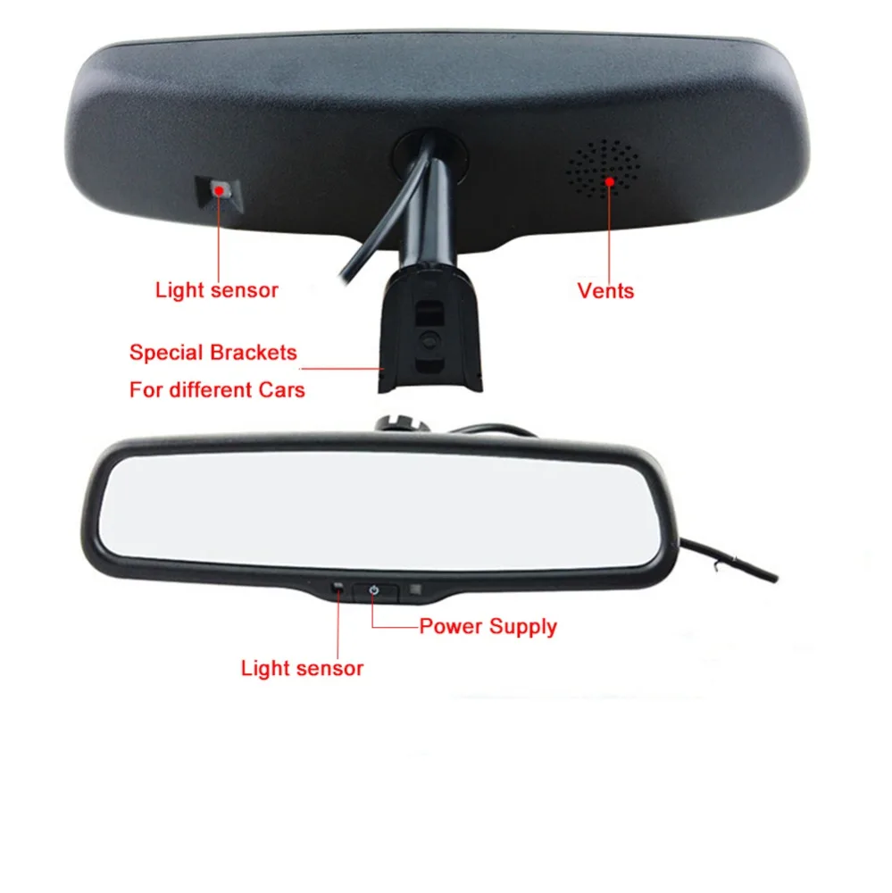 Koen Built-in 4.3 Inch Monitor Car Auto Dimming Rear View Mirror Monitor