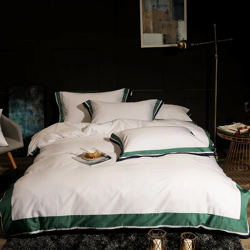 Factory direct bedding hotel linen simple quality four-piece set Report