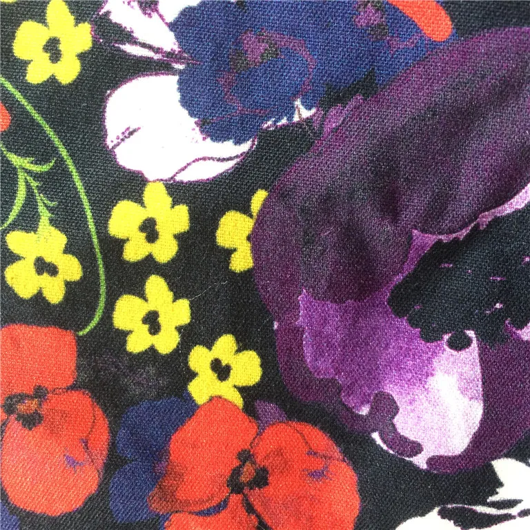 High quality digital print types of linen fabric made in china factory