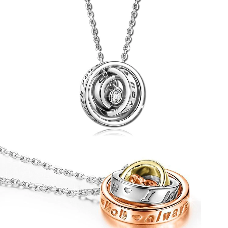 Ювелирные изделия для женщин, кристалл, серебро, под заказ, подвеска в форме сердца матери и дочери с золотым жемчугом, подарок на день матери, ожерелье для мамы