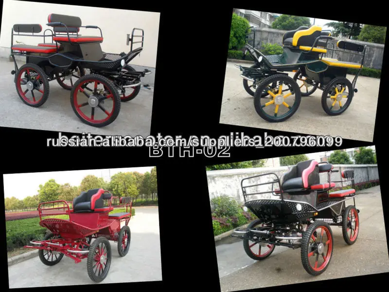 hot selling marathon horse carriage (black and red)