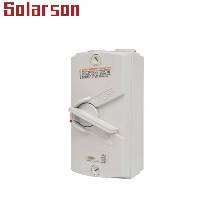 UKF водонепроницаемый изоляции разъединитель переключатель водонепроницаемый изолятор 20A/35A/63A