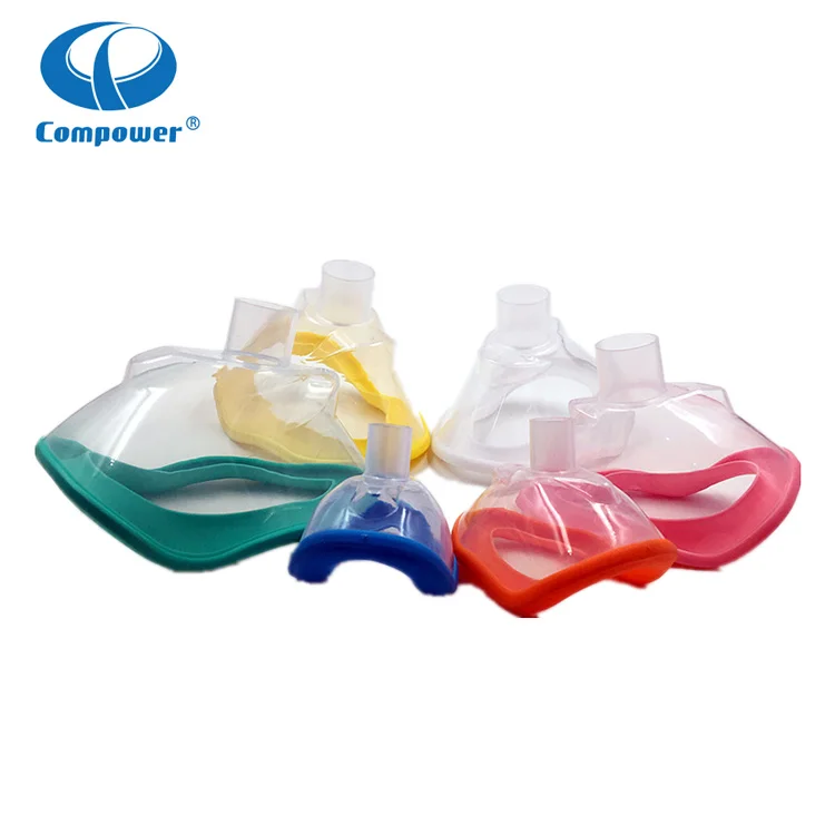 CE ISO Face Type Disposable Pvc Free Anesthesia Mask Without Inflation Valve