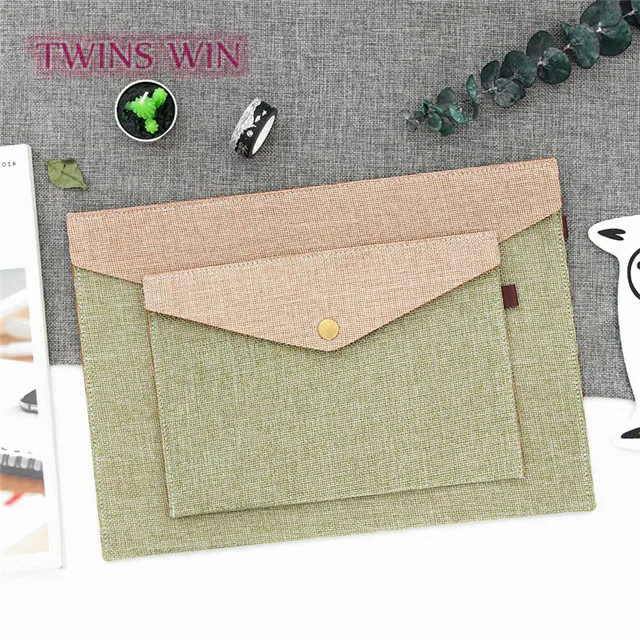 2018  Fast Selling Nice Stationery Items List Office School Popular A4 Size Fireproof Document Bag with Button
