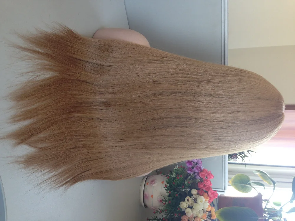 jewish wig 100% human virgin hair in stock all hair same length with big layers silk top 4x4inch #14R light brow fast delivery