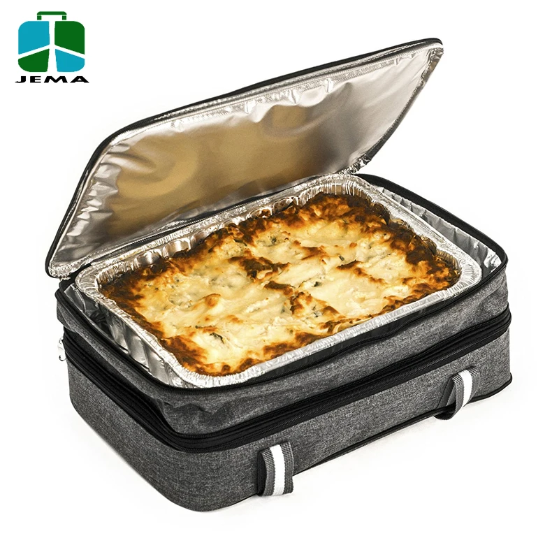 Expandable oversized insulated food delivery bag Hot and Cold Thermal Bag