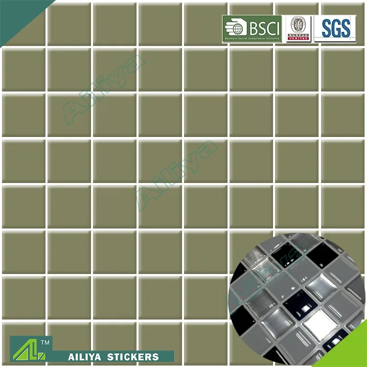 BSCI фабрика аудита экологически чистые УФ печать кристалл пользовательские кухонные плиточные наклейки для пола