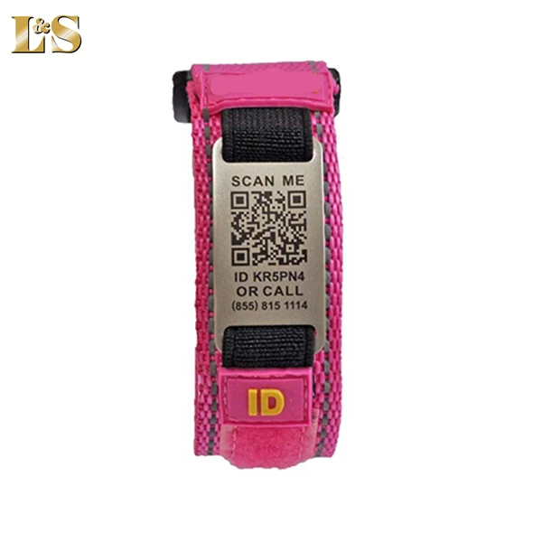 Custom Caduceus Symbol engraved Silicone QR bracelet with metal buckle