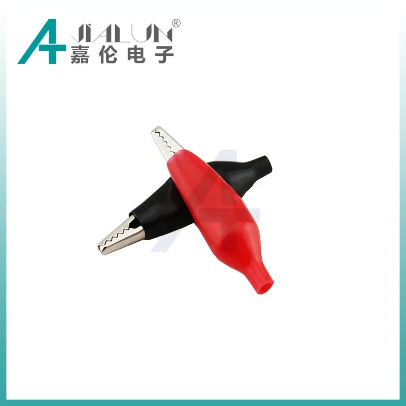 JIALUN PVC Insulator Alligator Battery Clip Stainless Electrical Crocodile Clip Clamps