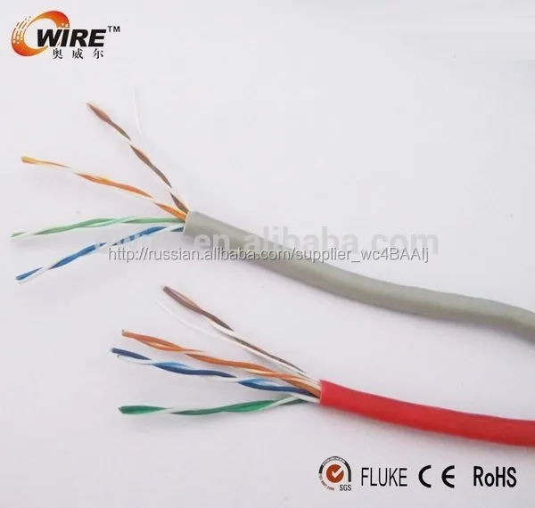 Высокая скорость 0.5 мм медь Cat5e UTP сетевой кабель