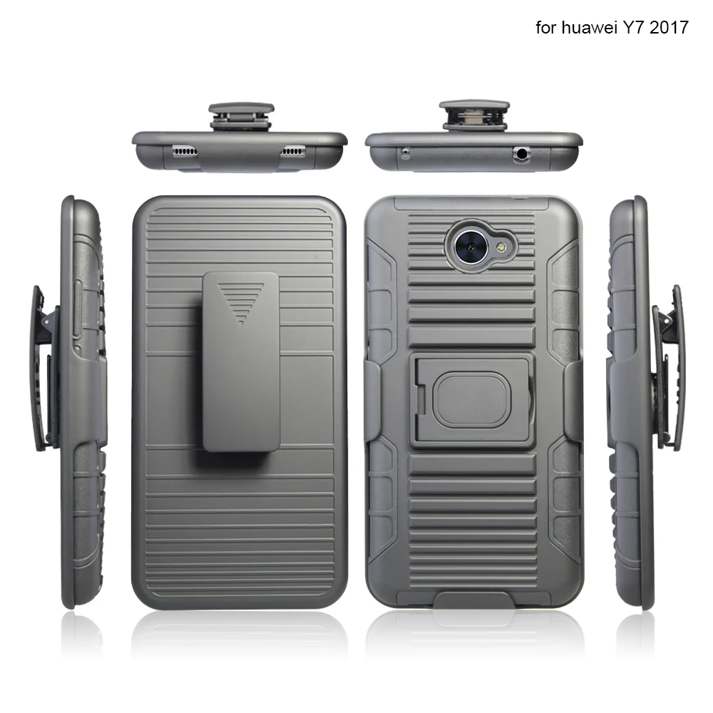3 в 1 для Huawei Y7 Кобура чехол телефона мобильный телефон подставку крышка Shell 10 ремешках Чехол кобура