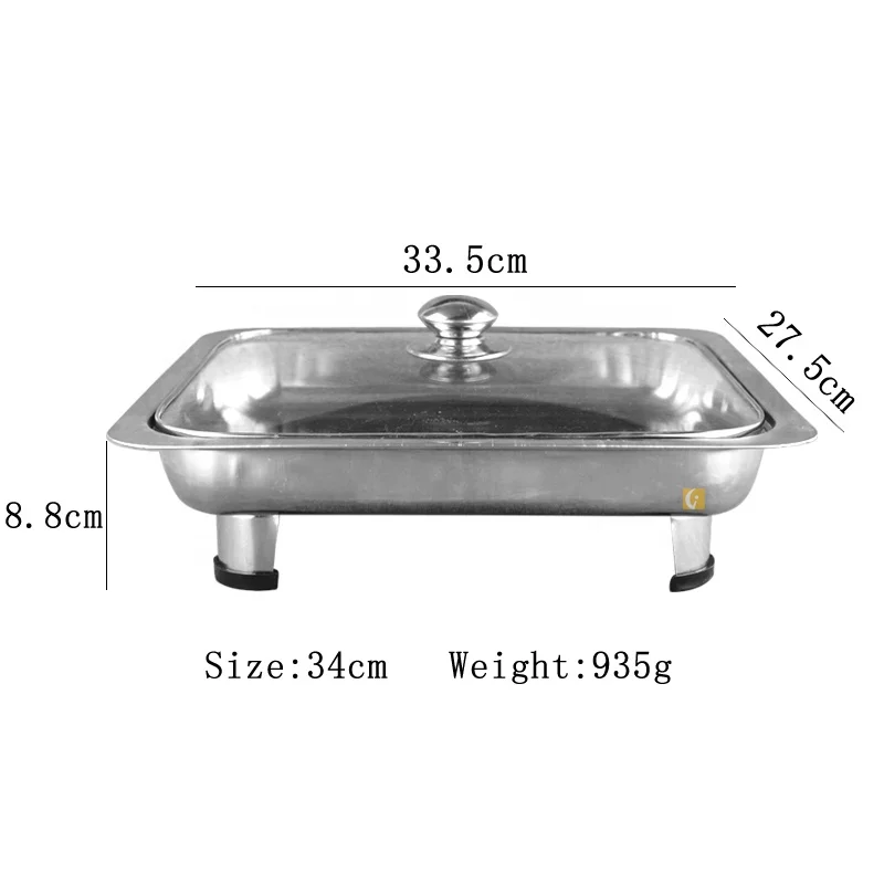 Large Size Stainless Steel Buffet Alcohol Stove Chafing Dish  Basin