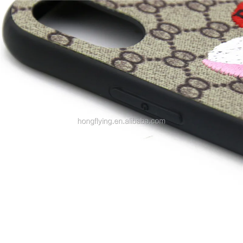 
Hot Sale for iPhone 8 x Soft TPU Embroidery Pattern Cell Phone Case Cover 