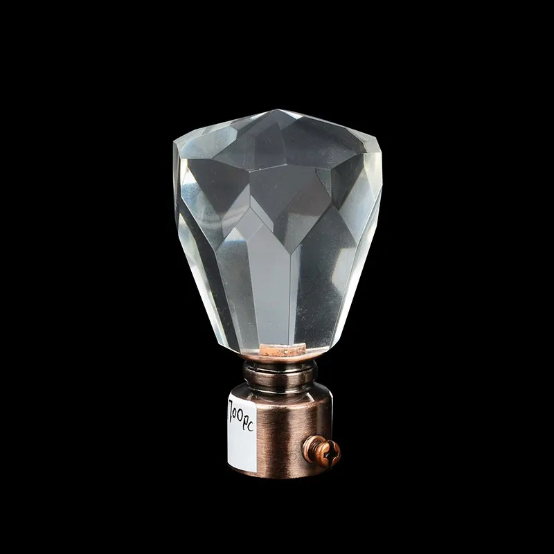 Stardeco high quality PVC package single double crystal curtain rods sets with curtain accessories