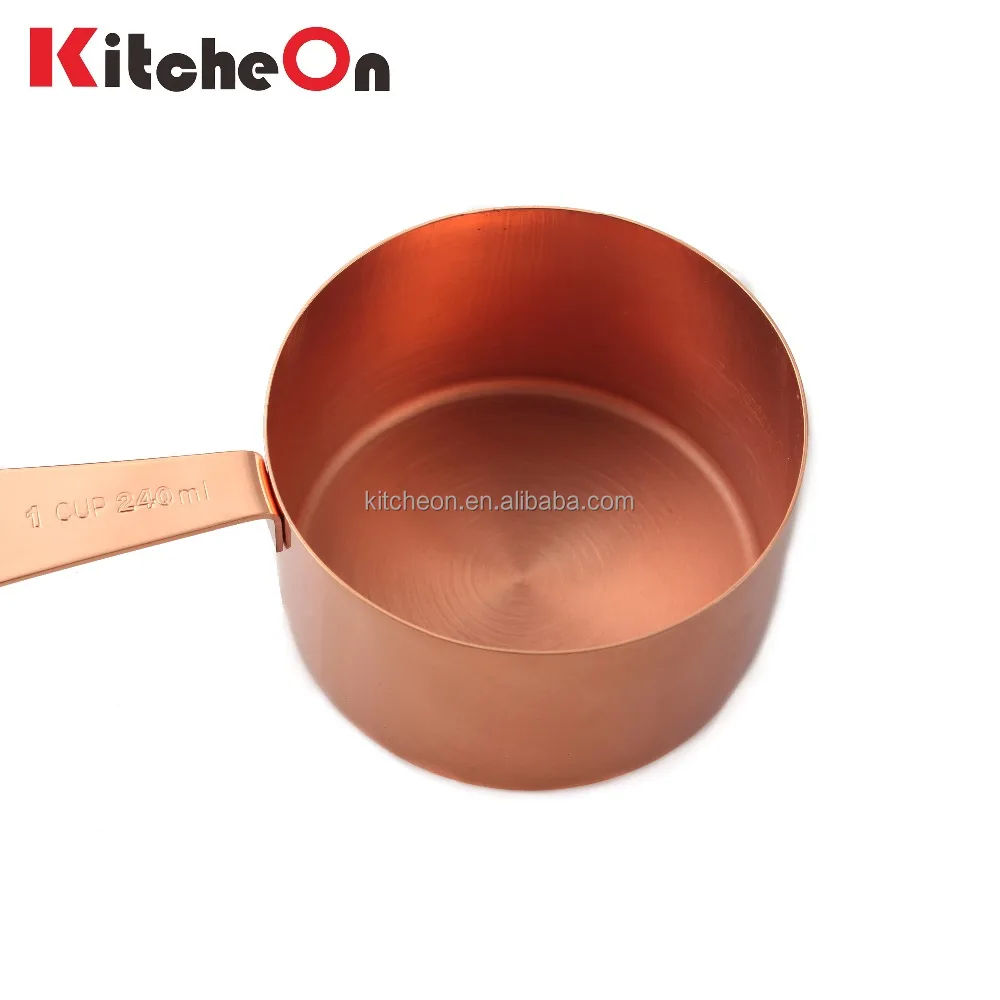 Top Quality Copper Plated Rose Gold Measuring Cups and Spoons Set of 9