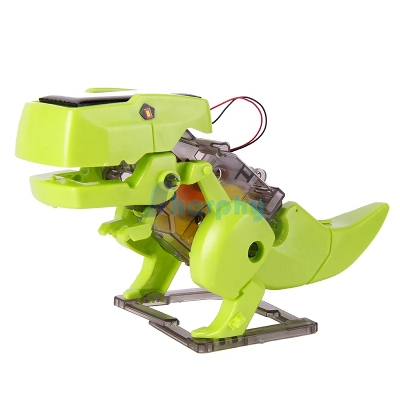 Small Invention of Dinosaur Science and Technology hand-made diy material Solar Robot assembling Toys