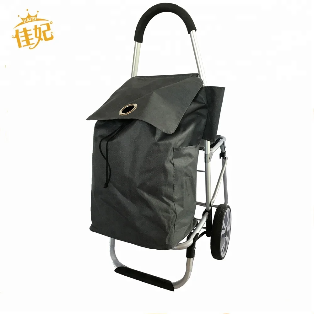 Сделано в Китае Алюминиевая тележка для покупок с стулом