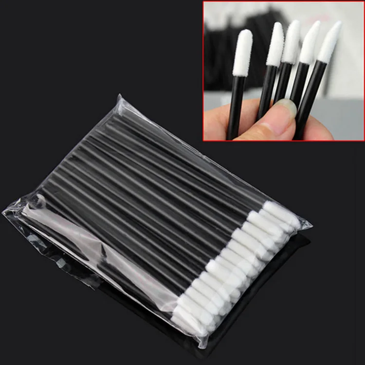 Cylinder Box Packed Disposable Lip Brush/ Lipstick Gloss Wands Applicator Brush Disposable makeup Applicator