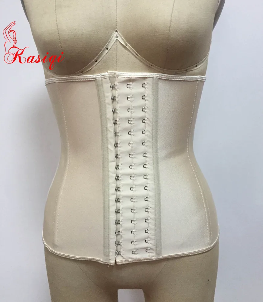 Beige colorful fashion steel boned latex cheap waist training corsets wholesale waist trainer shapers 2019 new type