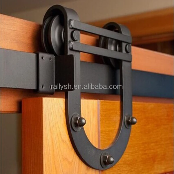 Деревянные раздвижные двери, ролики для сарая, настенное крепление, набор оборудования