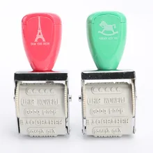 1 Pc / Pack Diy Cute Kawaii Rubber Roller Stamp Thanks Good Luck Smiles Love Words Stamps For Decoration Korean Stationery