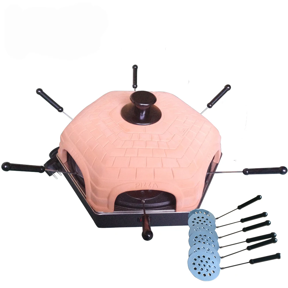 Бытовая кухонная техника керамическая крышка на 6 персон итальянская электрическая печь для пиццы