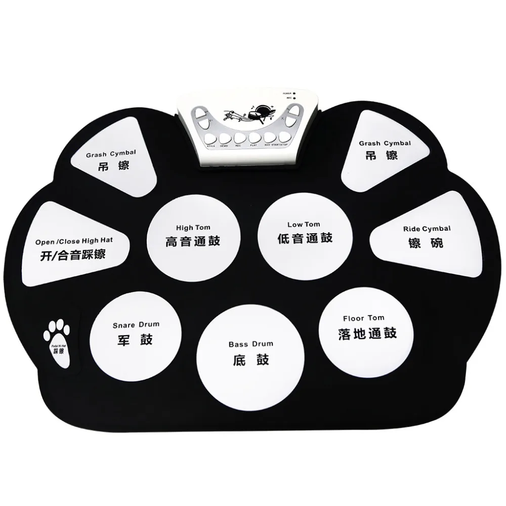 Portable Sillicon Roll Up Drum Kit Roll up Electric Drum Hand Roll Drum for Babys