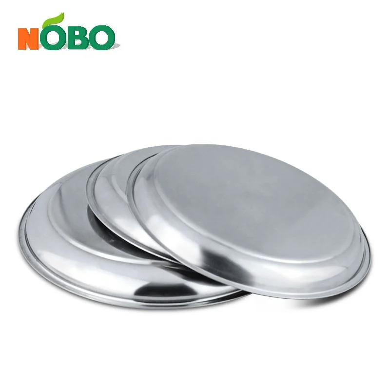 NOBO Wholesale Banque Celebration Gadroon Tray Stainless Steel Indian Round Serving Tray