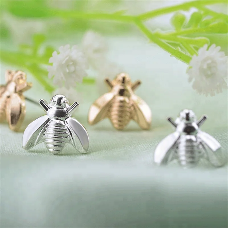 insect bee fancy cool cute animal stud earrings