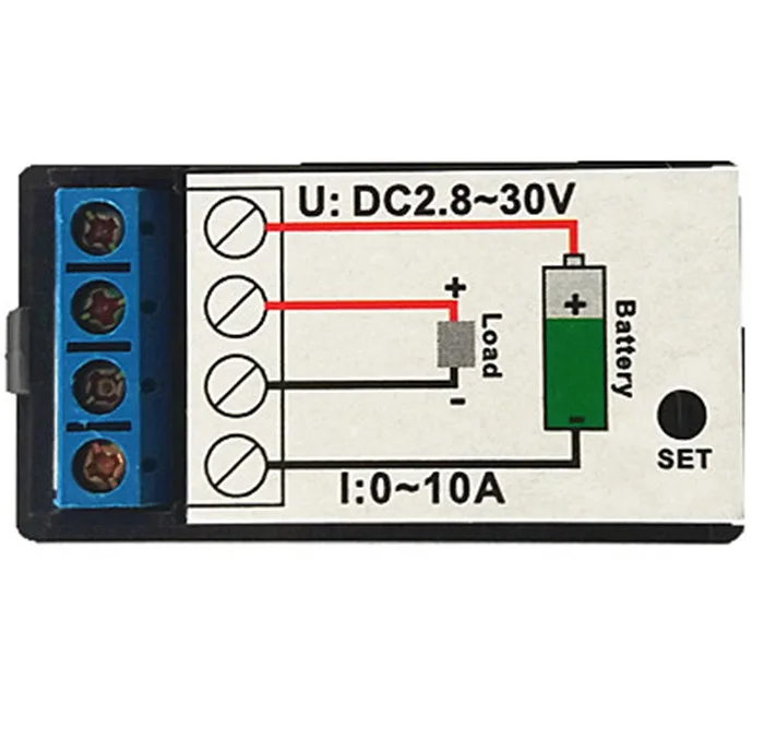 Digital LCD Battery Capacity Tester Meter PZEM-005 Voltage Current tester 2.8-26V 0-10A