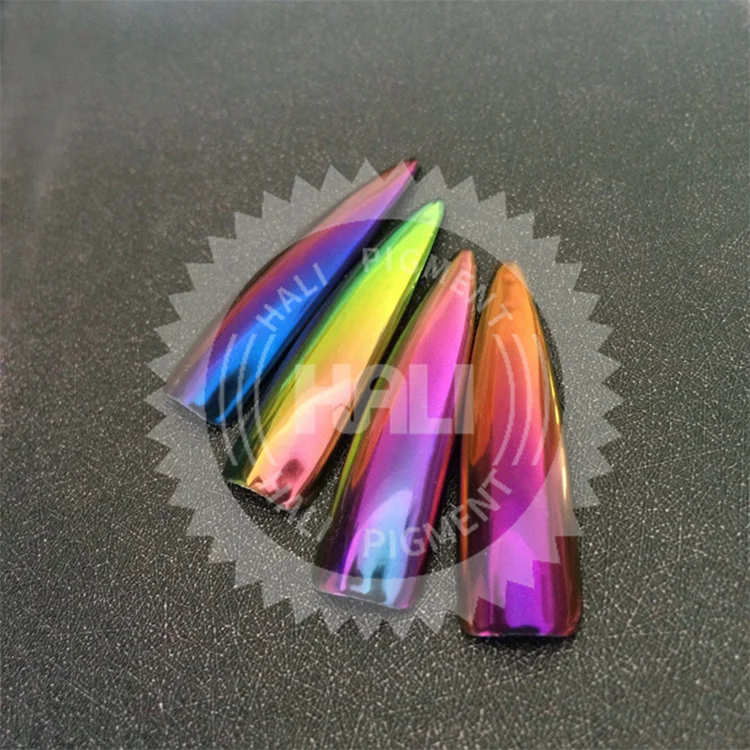 NEWBY 1.0g/box Aurora Neon Pigment Powder Chameleon Mermaid Glitter Mirror Effect Unicorn Chrome Nail Rainbow Dust Nail Art Tool