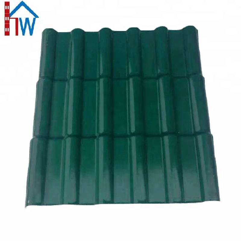 Green villa building material spanish roof synthetic resin tile