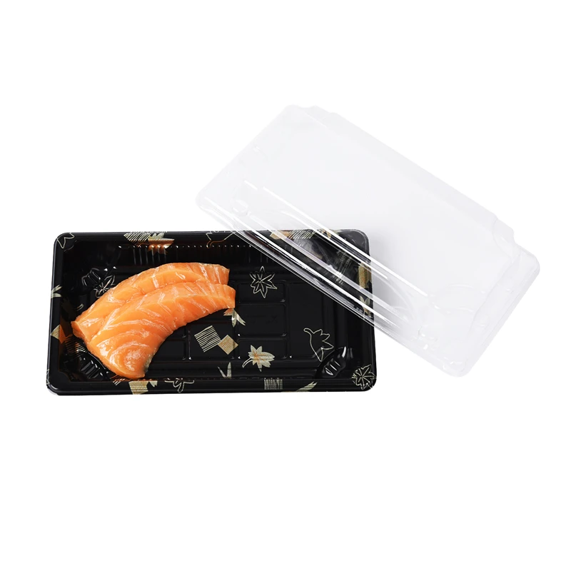 XJT-01 Clear Cover Disposable Plastic Sushi Plate