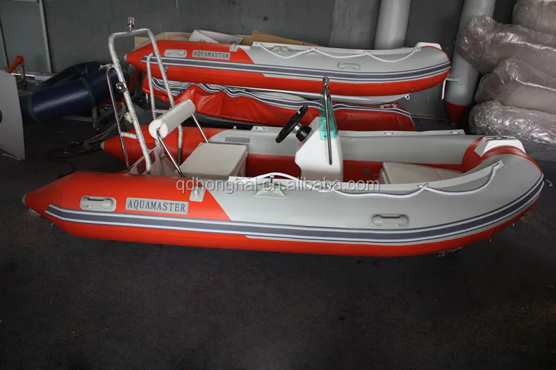 CE certificate rib390 rigid fiberglass hull inflatable boat